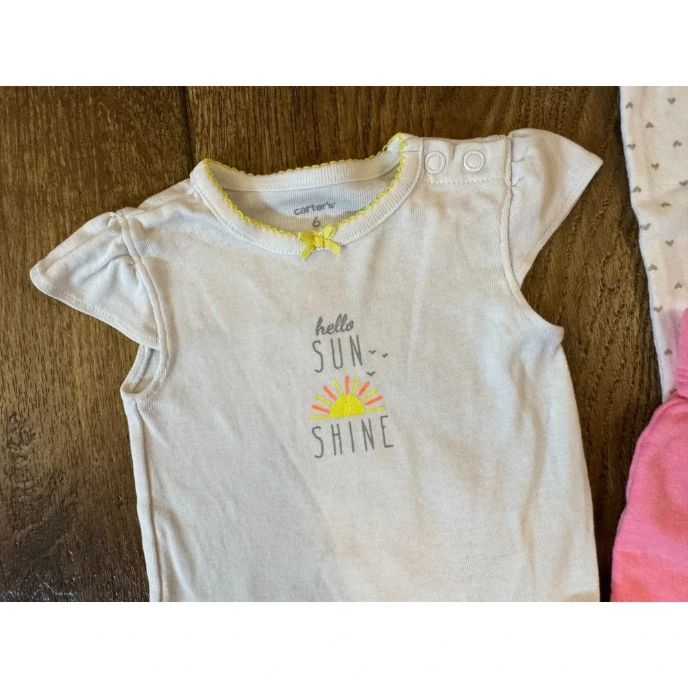 Carter's Baby Girl 6 Months Clothes Outfits Shorts Shirts Tees Summer Sunshine